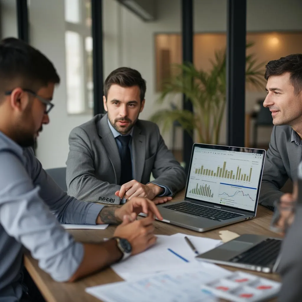Equipo de FinanzasPro colaborando en un proyecto